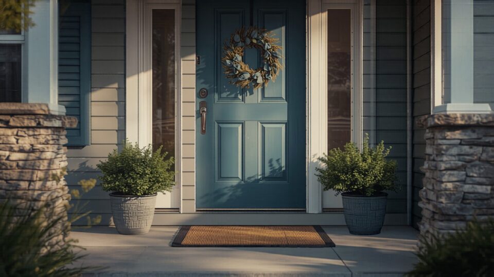 The welcoming front porch of a newly purchased Michigan home